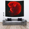 Red Siamese Fighting Fish (Betta Fish) Print Tapestry-Free Shipping - Deruj.com