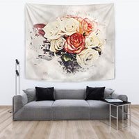 Rose Flower Watercolor Art Print Tapestry-Free Shipping - Deruj.com