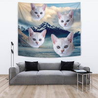 Burmilla Cat On Mountain Print Tapestry-Free Shipping - Deruj.com