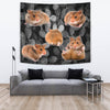 Djungarian Hamster On Black Print Tapestry-Free Shipping - Deruj.com