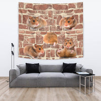 Djungarian Hamster On Wall Print Tapestry-Free Shipping - Deruj.com