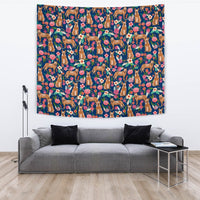 Australian Cattle Dog Floral Print Tapestry-Free Shipping - Deruj.com