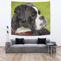 Boxer Dog Dotted Art Print Tapestry-Free Shipping - Deruj.com