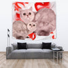 Exotic Shorthair Cat On Red Print Tapestry-Free Shipping - Deruj.com