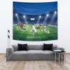 Italian Greyhound Playing football Print Tapestry-Free Shipping - Deruj.com