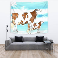 Montbeliarde Cattle (Cow) Print Tapestry-Free Shipping - Deruj.com