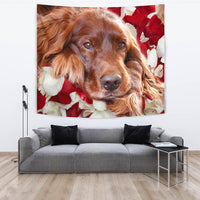 Irish Setter On Red Print Tapestry-Free Shipping - Deruj.com