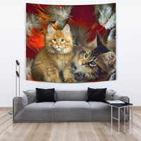 Maine Coon Cat Print Tapestry-Free Shipping - Deruj.com
