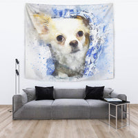 Chihuahua Dog Watercolor Art Print Tapestry-Free Shipping - Deruj.com