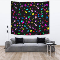 Colorful Paws Print Tapestry-Free Shipping - Deruj.com