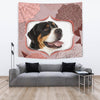 Greater Swiss Mountain Dog Floral Print Tapestry-Free Shipping - Deruj.com