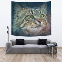 Amazing Norwegian Forest Cat Print Tapestry-Free Shipping - Deruj.com