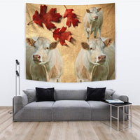 Charolais Cattle (Cow) Print Tapestry-Free Shipping - Deruj.com