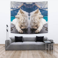 Amazing Samoyed Dog Print Tapestry-Free Shipping - Deruj.com