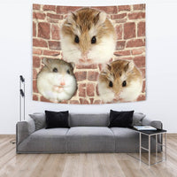 Roborovski Hamster On Wall Print Tapestry-Free Shipping - Deruj.com
