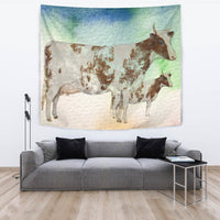 Amazing Ayrshire Cattle (Cow) Art Print Tapestry-Free Shipping - Deruj.com
