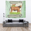 Hand Crafted Red Brangus Cattle Print Tapestry-Free Shipping - Deruj.com