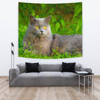 Chartreux Cat Nature Print Tapestry-Free Shipping - Deruj.com