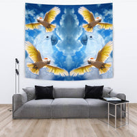 Salmon Crested Cockatoo Print Tapestry-Free Shipping - Deruj.com