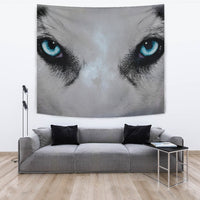 Siberian Husky Face Print Tapestry-Free Shipping - Deruj.com