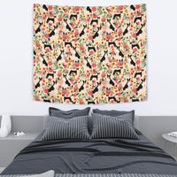 Basenji Dog Floral Print Tapestry-Free Shipping - Deruj.com