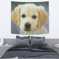 Golden Retriever Puppy Art Print Tapestry-Free Shipping - Deruj.com