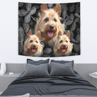 Australian Terrier On Black Print Tapestry-Free Shipping - Deruj.com