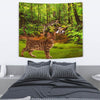 Bengal Cat In Jungle Print Tapestry-Free Shipping - Deruj.com