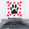 Dog Paws Love Print Tapestry-Free Shipping - Deruj.com