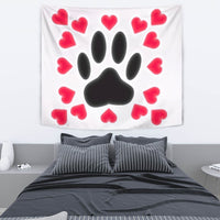 Dog Paws Love Print Tapestry-Free Shipping - Deruj.com