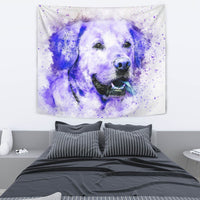 Labrador Dog Watercolor Art Print Tapestry-Free Shipping - Deruj.com