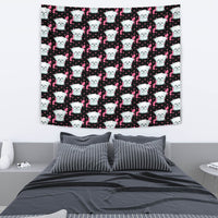 Maltese Dog Heart Pattern Print Tapestry-Free Shipping - Deruj.com