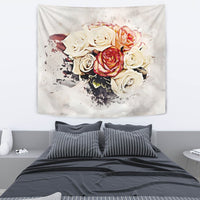 Rose Flower Watercolor Art Print Tapestry-Free Shipping - Deruj.com