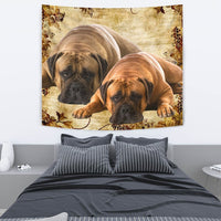 Bullmastiff Dog Print On Tapestry-Free Shipping - Deruj.com