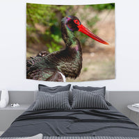 Black Stork Bird Print Tapestry-Free Shipping - Deruj.com
