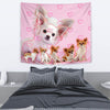 Chihuahua On Pink Print Tapestry-Free Shipping - Deruj.com