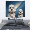 Dandie Dinmont Terrier On Blue Print Tapestry-Free Shipping - Deruj.com