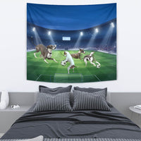 Italian Greyhound Playing football Print Tapestry-Free Shipping - Deruj.com
