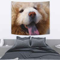 Chow Chow Dog Blue Tongue Print Tapestry-Free Shipping - Deruj.com