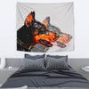 Doberman Pinscher Dog Vector Art Print Tapestry-Free Shipping - Deruj.com