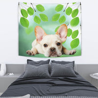 French Bulldog On Green Print Tapestry-Free Shipping - Deruj.com