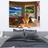 German Shepherd Dog In House Print Tapestry-Free Shipping - Deruj.com