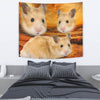 Golden Hamster On Yellow Print Tapestry-Free Shipping - Deruj.com