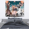 Great Dane Dog On Blue Print Tapestry-Free Shipping - Deruj.com