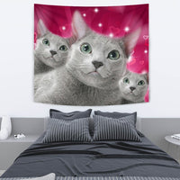 Russian Blue Cat Print Tapestry-Free Shipping - Deruj.com