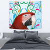 Red-and-green Macaw Parrot Print Tapestry-Free Shipping - Deruj.com