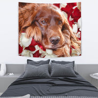 Irish Setter On Red Print Tapestry-Free Shipping - Deruj.com