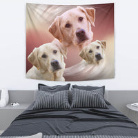 Labrador Retriever On Soft Cream Print Tapestry-Free Shipping - Deruj.com