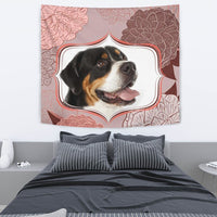 Greater Swiss Mountain Dog Floral Print Tapestry-Free Shipping - Deruj.com