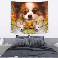 Cute Papillon Dog Print Tapestry-Free Shipping - Deruj.com
